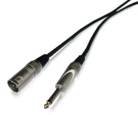 MF-Cables XLRm 3pol - Klinke 6,3mm mono 3m