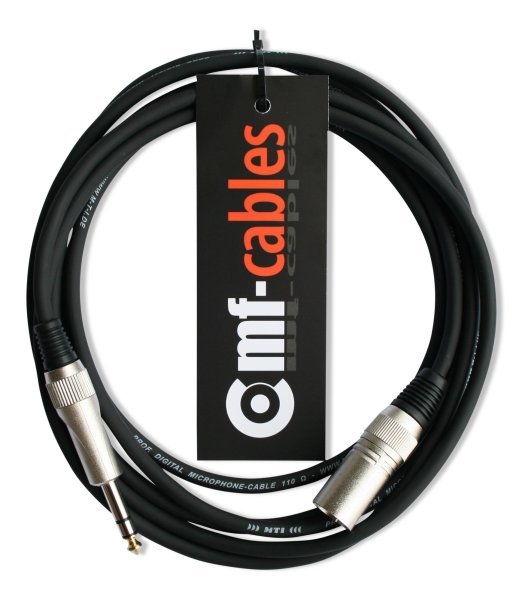 MF-Cables XLRm 3pol - Klinke 6,3mm stereo