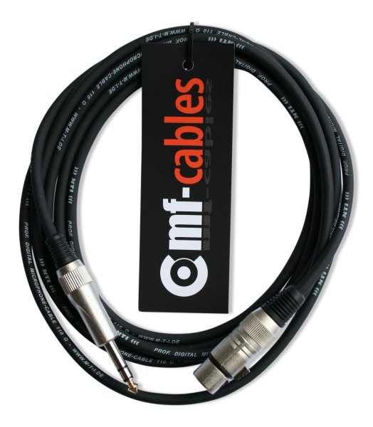 MF-Cables XLRw 3pol - Klinke 6,3mm stereo 3m