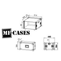 Effektrack 6HE – 30 cm Einbautiefe – 19″ Flightcase