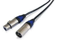 Mikrofonkabel 10m XLR 3pol Neutrik DMX AES/EBU/Kappe blau